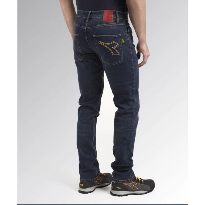 Pantalon de travail en jean STONE 5 PKT DIRTY WASHING noir délavé T36/38 (US28) - DIADORA SPA - 702.170750 1