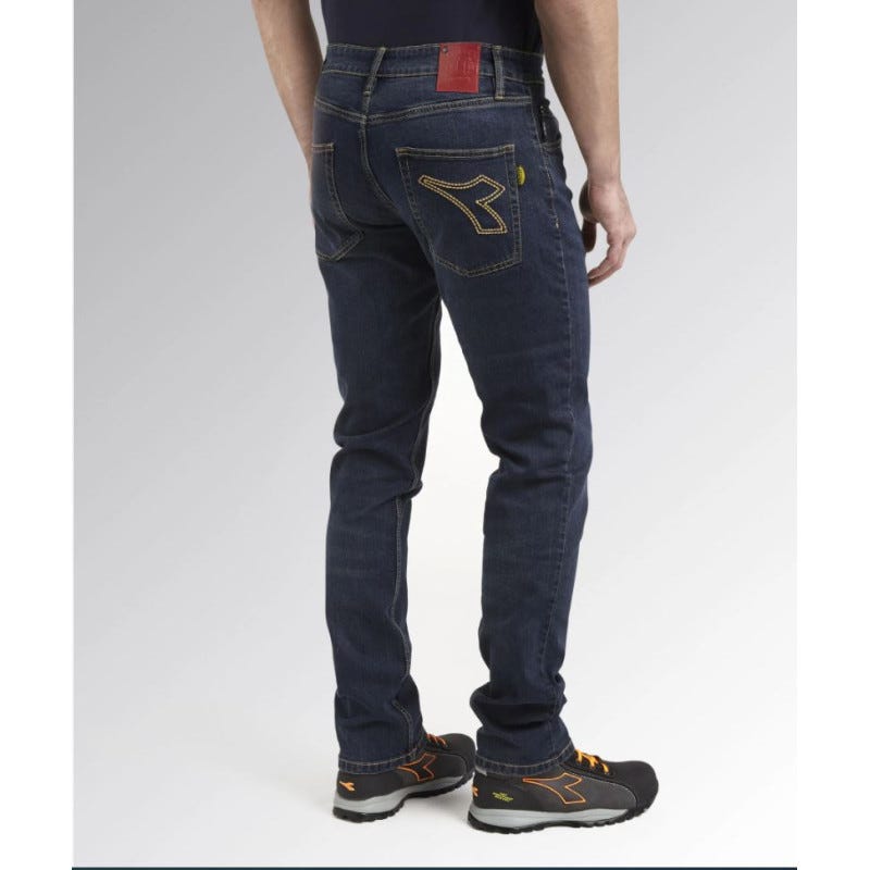Pantalon de travail en jean STONE 5 PKT DIRTY WASHING noir délavé T42 (US33) - DIADORA SPA - 702.170750 1