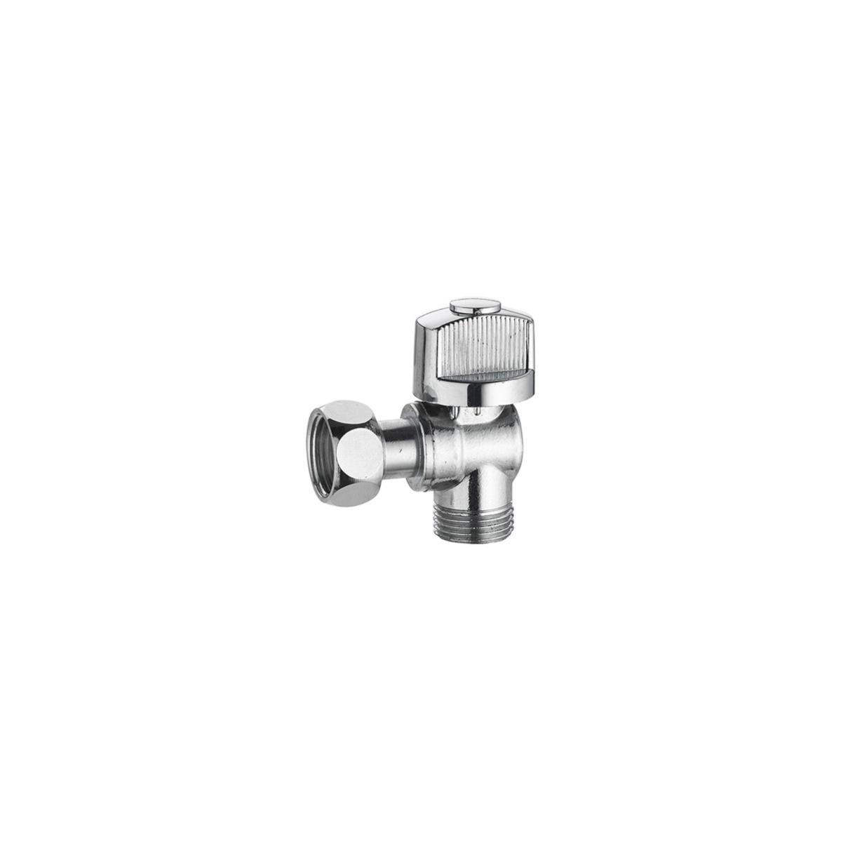 Robinet d'arrêt wc équerre 1/4 tour mâle femelle écrou libre MF3/8 (12x17) laiton chromé NOYON & THIEBAULT - 294-12CL1