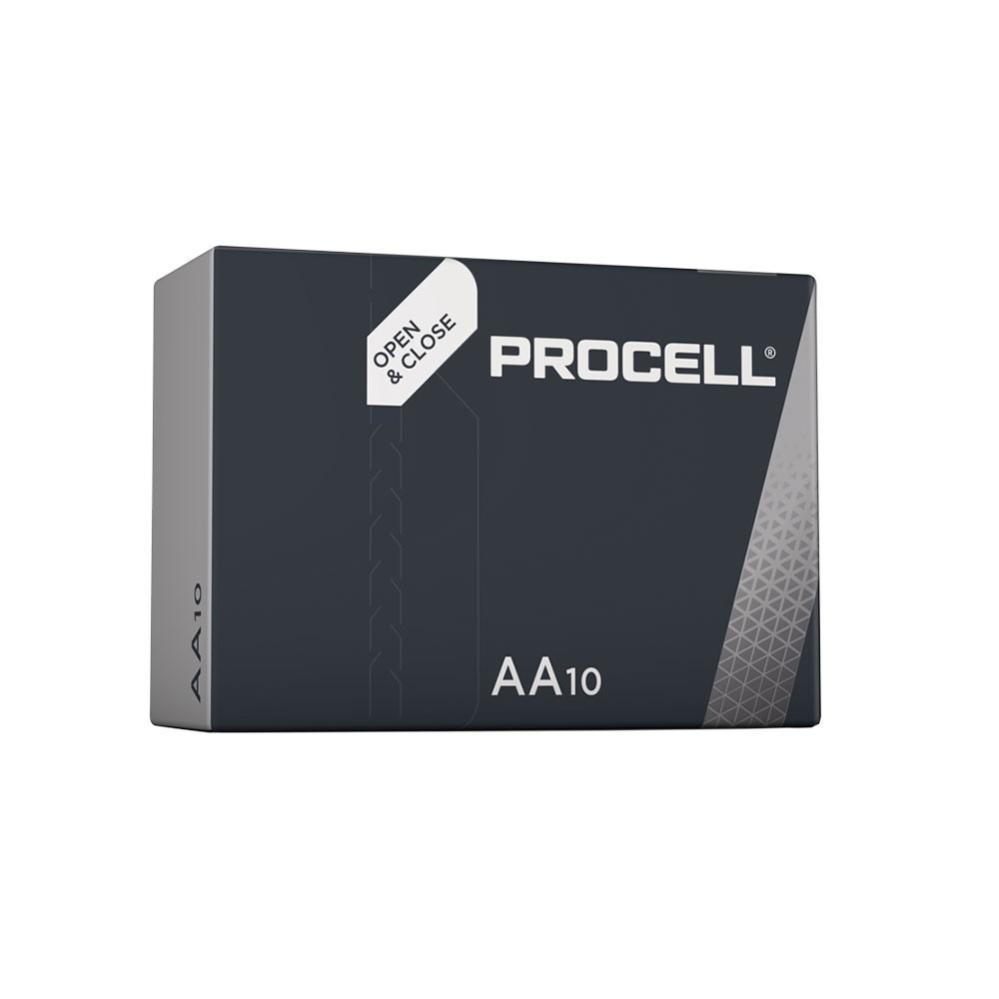 Pile alkaline procell duracell aa - lr06 1,5v (boite 10 unit) ø14,5x50,5mm