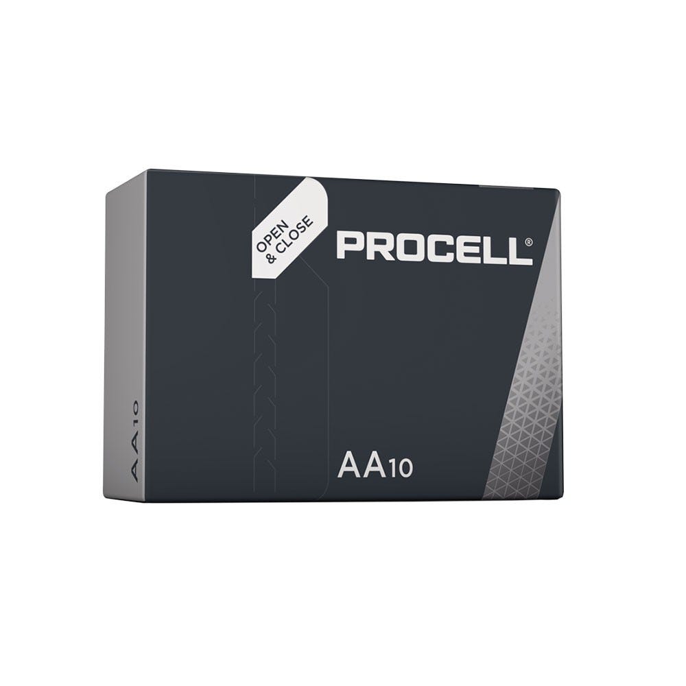 Pile alkaline procell duracell aa - lr06 1,5v (boite 10 unit) ø14,5x50,5mm 0