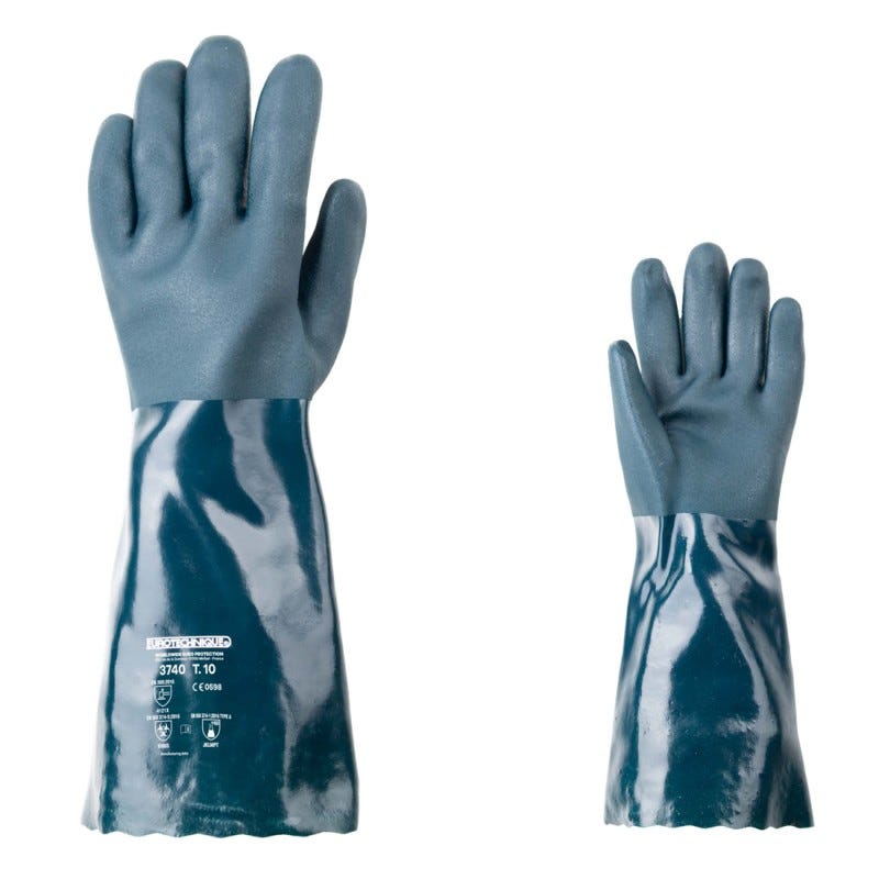 Lot de 10 paires de gants PVC vert, 40 cm - Coverguard - Taille L-9 2