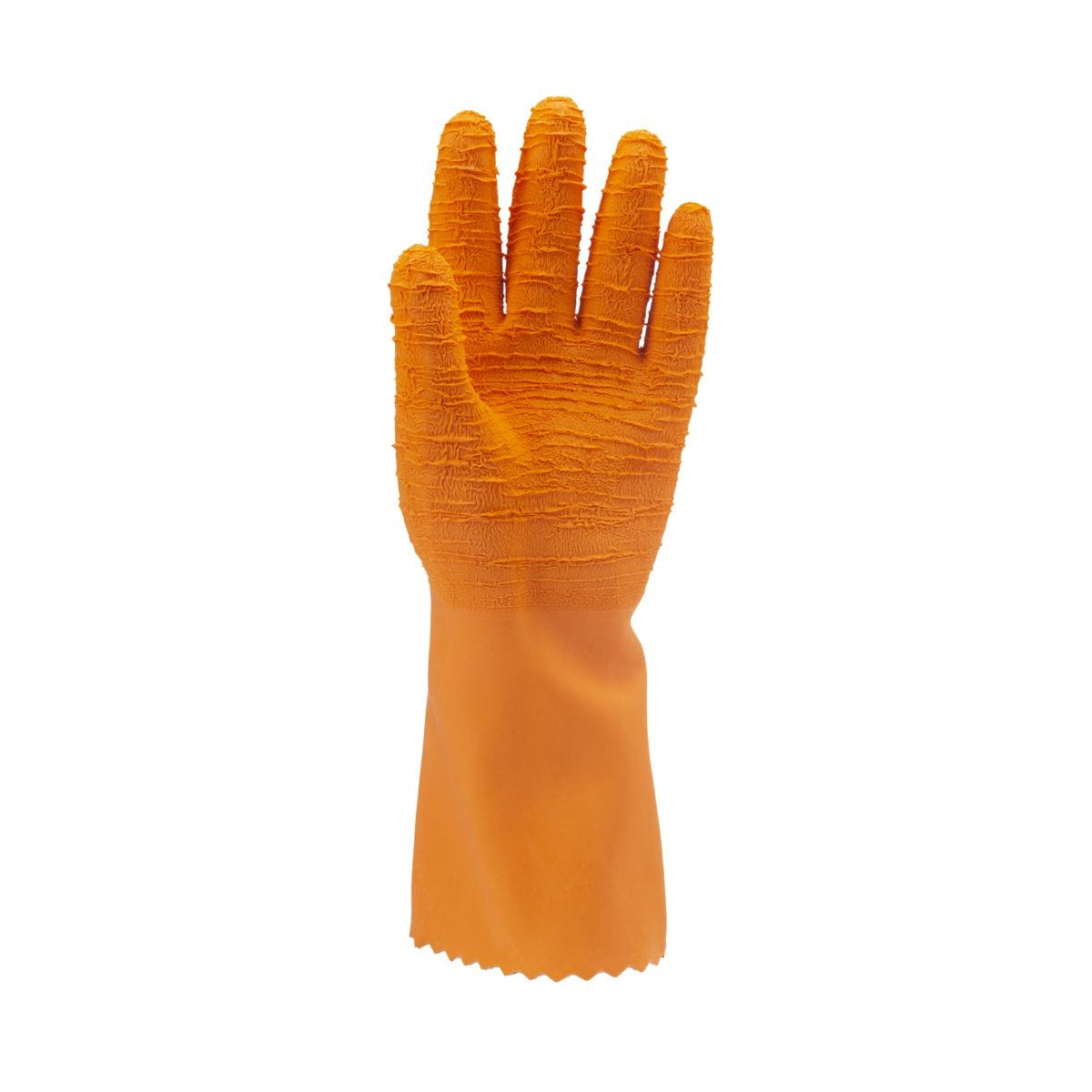 Gants latex crépé orange 34 cm qualité sup. - COVERGUARD - Taille XL-10 1