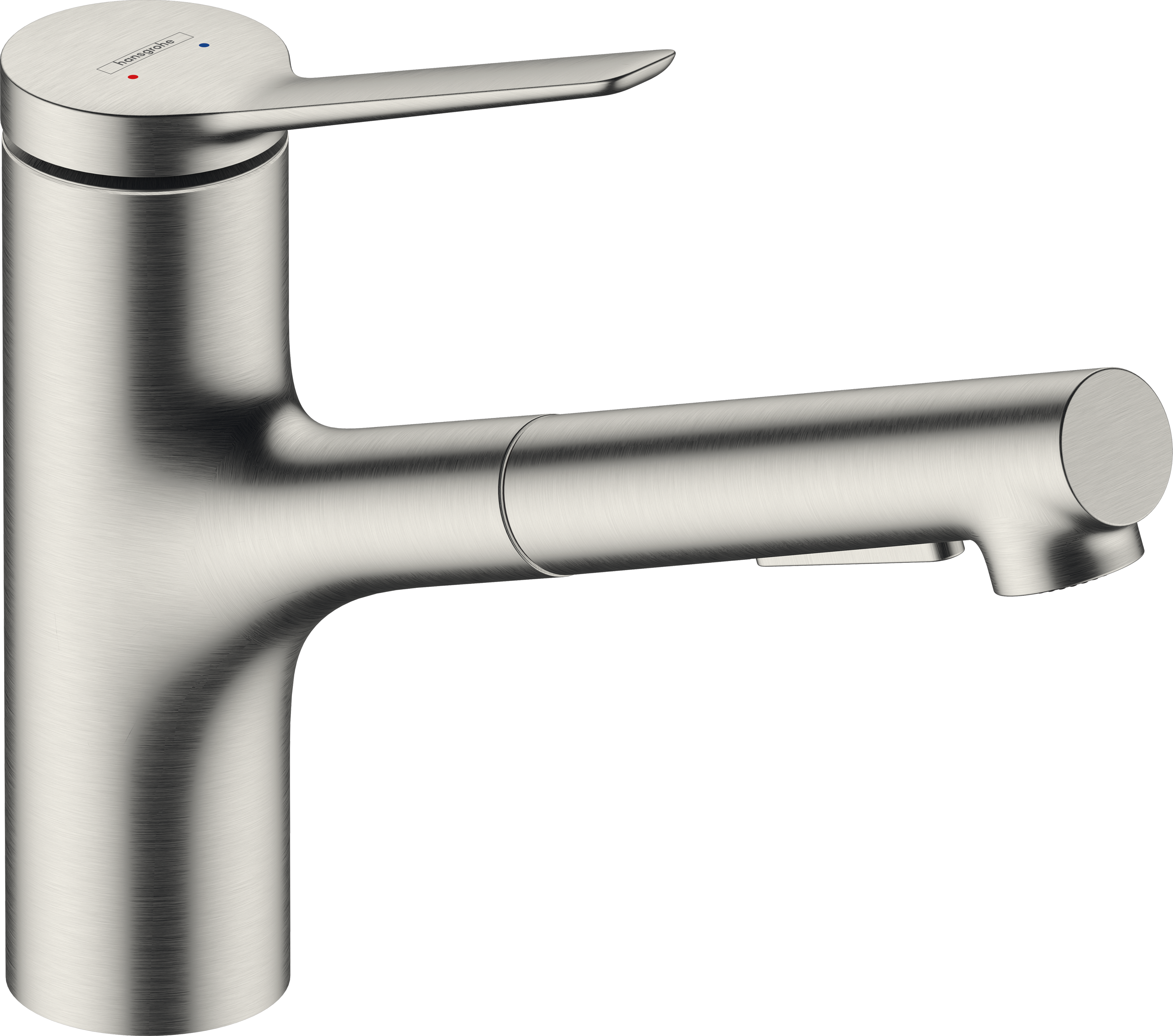 HANSGROHE mitigeur de cuisine 150 avec douchette extractible 2 jets, sBox aspect acier inox