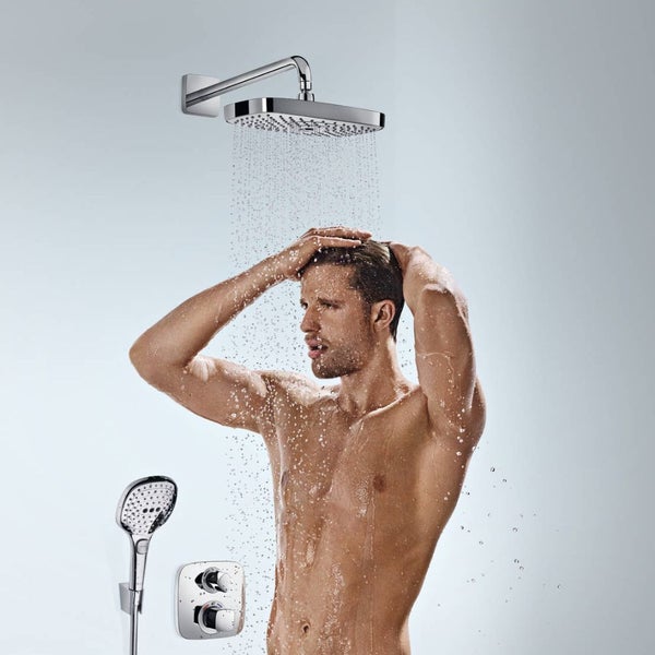 Lot robinet douche encastré thermostatique HANSGROHE ShowerSelect S + Douche  de tête Raindance S 240 fixation plafond ❘ Bricoman