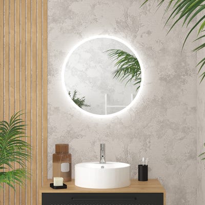 Miroir salle de bain rond avec eclairage LED - Diamètre 60cm - GO LED 0
