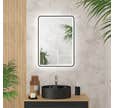 Miroir salle de bain avec eclairage LED et contour noir - 50x70cm - GO BLACK LED
