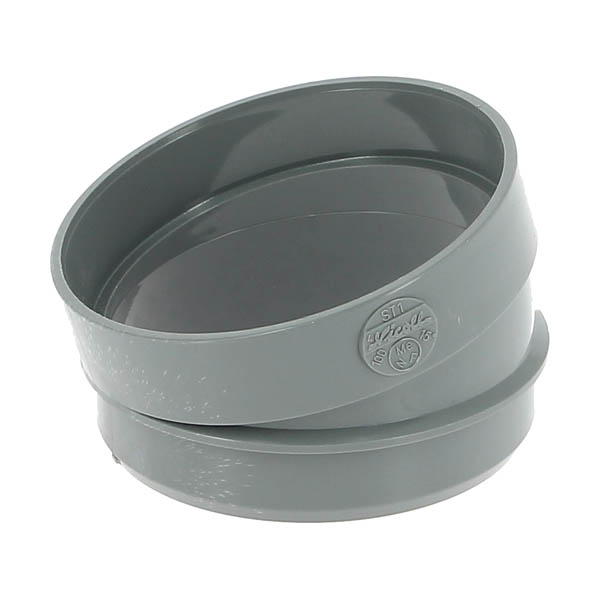 NICOLL Coude 15° PVC évacuation Mâle Femelle Ø100