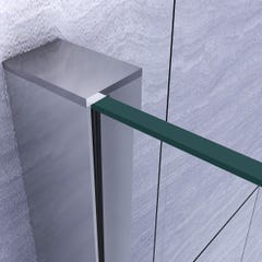 ATEMIS Cabine de douche d'angle H. 200 cm porte coulissante verre 8 mm transparent 75 x 90 cm 3