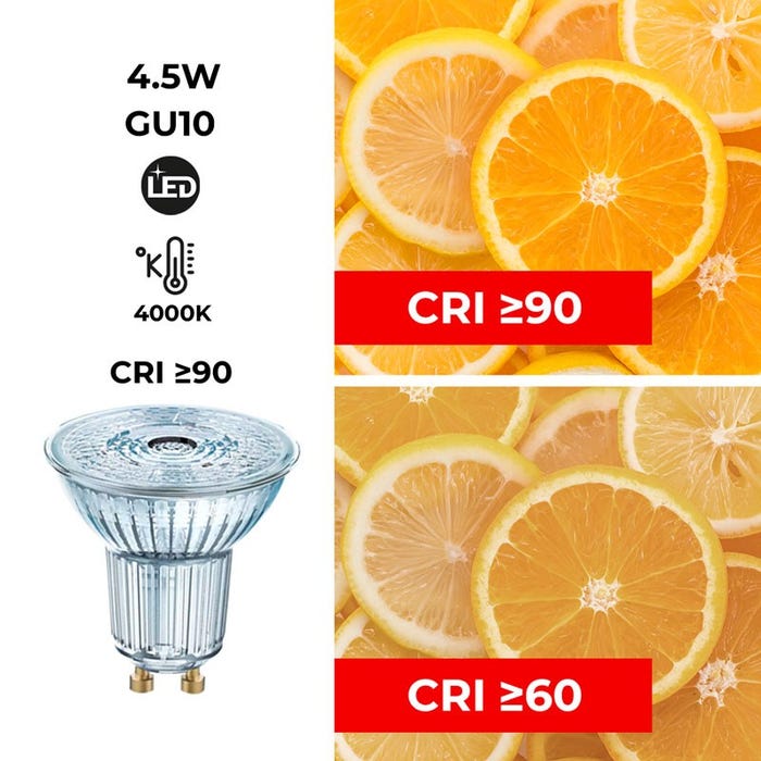 Ampoule LED Dimmable GU10 4.5W 350 lm PAR16 DIM 4058075608337 Blanc Neutre 4000K 36º 4