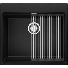 Evier Cuisine Noir Metallic, 58 x 53 cm, Evier en Granit 1 bac + Kit de Vidage, Evier a Encastrer de Primagran 5