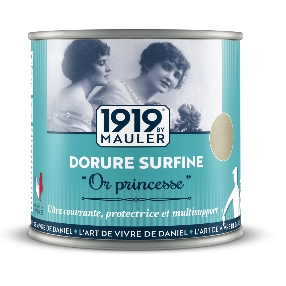 Dorure liquide Or Princesse 0.5L 1919 BY MAULER - pigment métallique véritable, multisupports