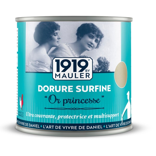Dorure liquide Or Princesse 0.5L 1919 BY MAULER - pigment métallique véritable, multisupports 0