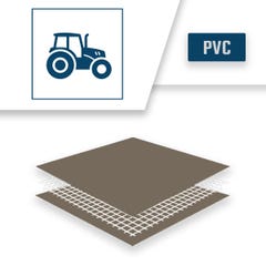 Bâche Agricole 2x3 m Taupe - Qualité 8 ans TECPLAST 640AG - Bâche PVC étanche de protection pour Matériel agricole 4
