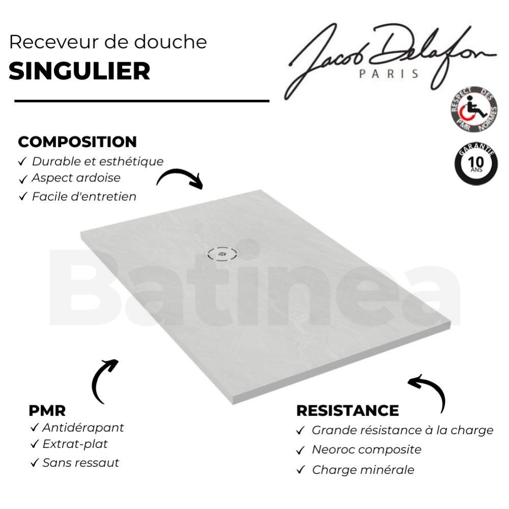 Receveur de douche 120 x 90 JACOB DELAFON Singulier neoroc rectangle