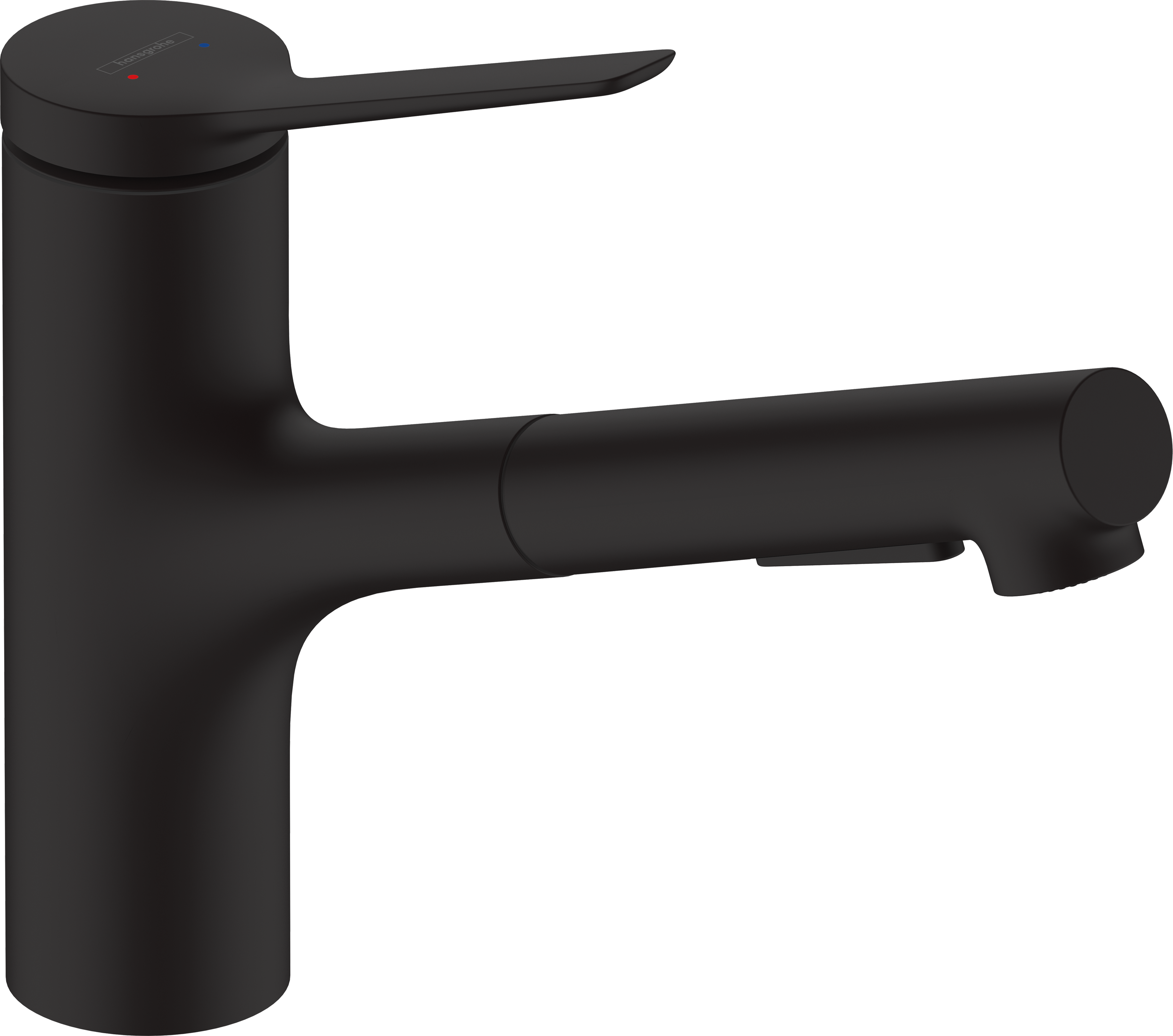 HANSGROHE mitigeur de cuisine 150 avec douchette extractible 2 jets, sBox noir mat