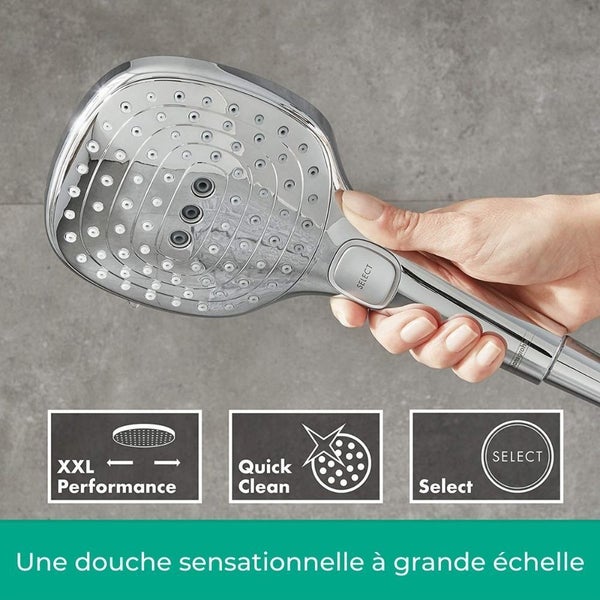Lot robinet douche encastré thermostatique HANSGROHE ShowerSelect S + Douche  de tête Raindance S 240 fixation plafond ❘ Bricoman