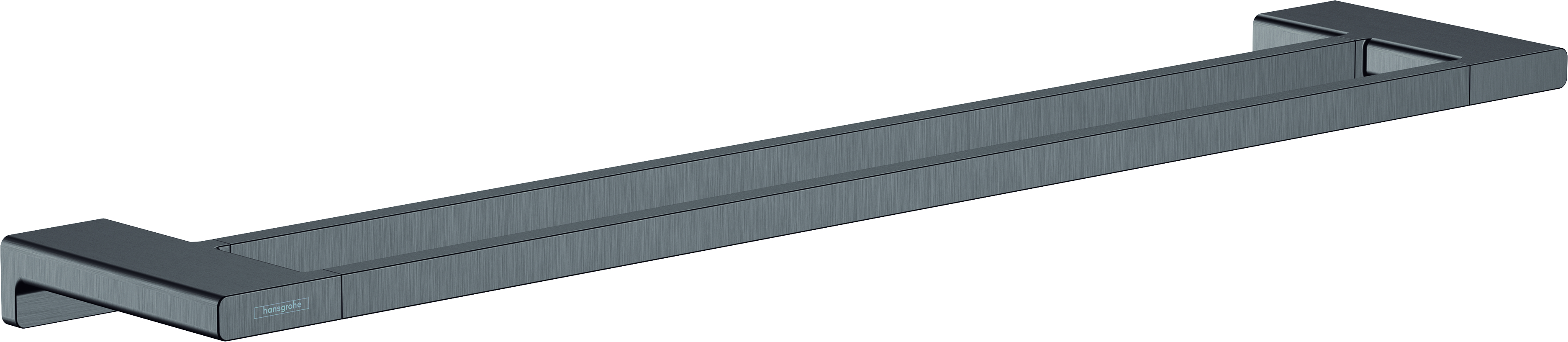 Porte-serviettes double rail 648 mm HANSGROHE AddStoris, noir chromé brossé