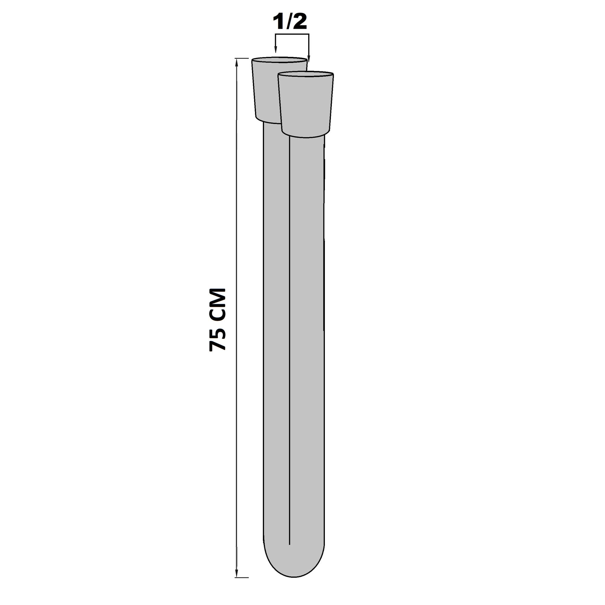 Flexible lisse antitorsion F / F 1/2“ 0,75 m 1