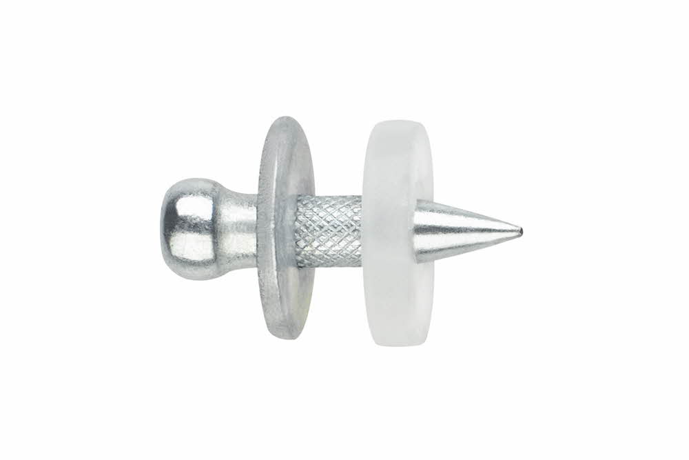 Clou pour Cloueur à poudre pour pistolet FP12 Striés avec rondelle double métallique et plastique 3,8 x 16 - Boite de 100