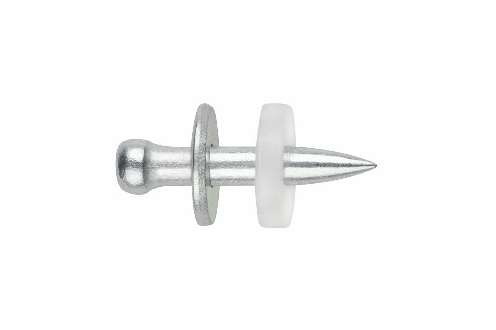 Clou pour Cloueur à poudre pour pistolet FP12 Standards avec rondelle double métallique + plastique 12 mm 3,8 x 22 - Boite de 100