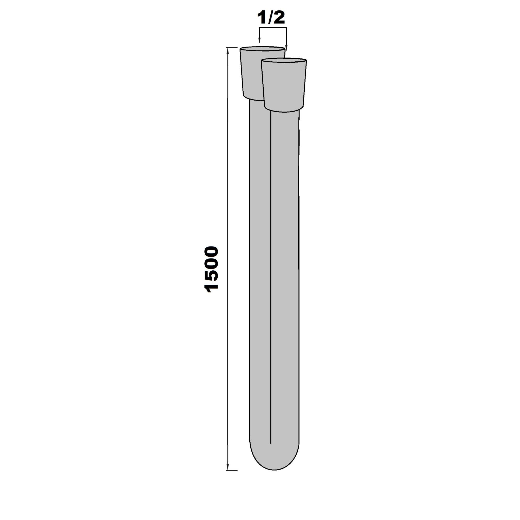 Flexible lisse antitorsion F / F 1/2“ 1,5 m Noir Mat 0