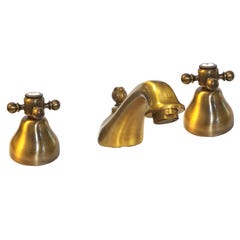 Mélangeur lavabo 3 trous bec fixe Tiffany Vieux Bronze