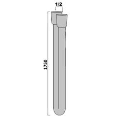 Flexible lisse antitorsion F / F 1/2“ 1,75 m 1