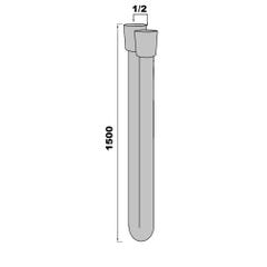 Flexible lisse antitorsion F / F 1/2“ 1,5 m Auburn