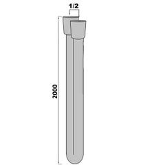 Flexible F / F 1/2“ en PVC Antitorsion - chrome 2 m 1