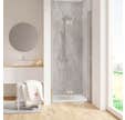 Schulte Porte de douche pivotante-pliante, verre 6 mm, profilé aspect chromé, Garant, anticalcaire 90 x 200 cm, ouverture vers la droite