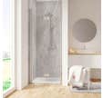 Schulte Porte de douche pivotante-pliante, verre 6 mm, profilé aspect chromé, Garant, 80 x 200 cm, ouverture vers la gauche