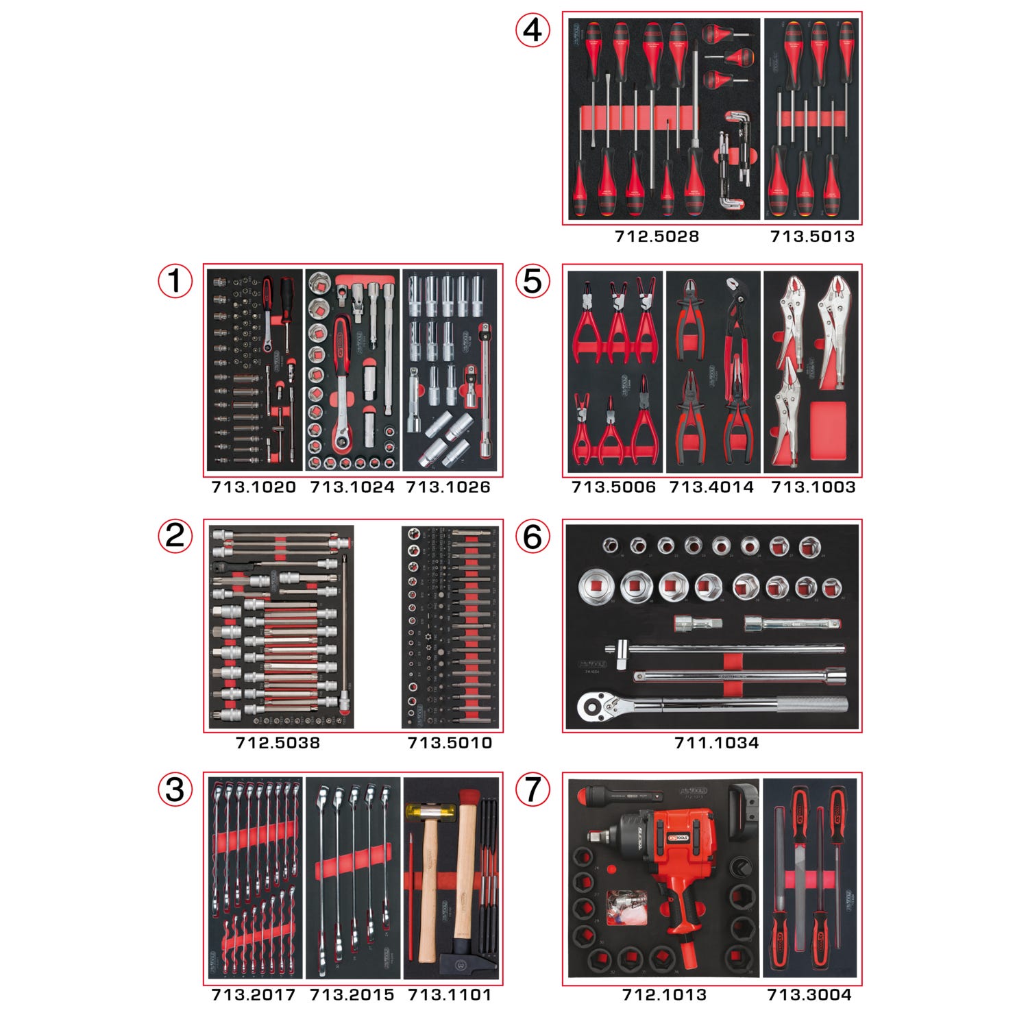Composition d’outils 7 tiroirs pour servante, 337 pièces 1