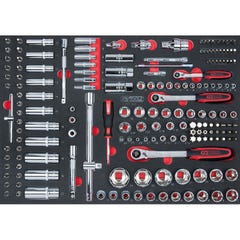 KS TOOLS 809.5380 Servante ULTIMATE rouge 5 tiroirs équipée de 384 outils 1