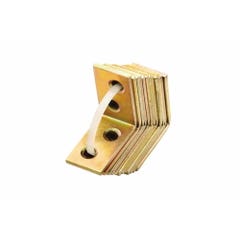 (Boite de 10) Equerres pour connecteurs bois - pour chaises en maxipack - Bichromatée 50 x 50 x 15