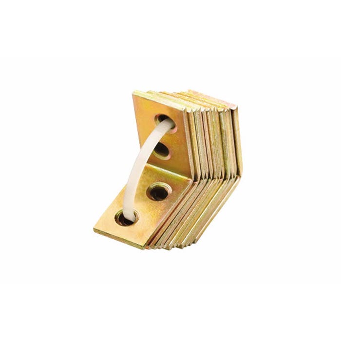 (Boite de 10) Equerres pour connecteurs bois - pour chaises en maxipack - Bichromatée 50 x 50 x 15 0