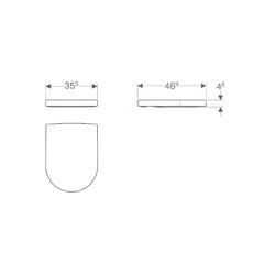 Geberit iCon Abattant softclose pour cuvette suspendue en duroplast, Blanc (500.670.01.1) 1