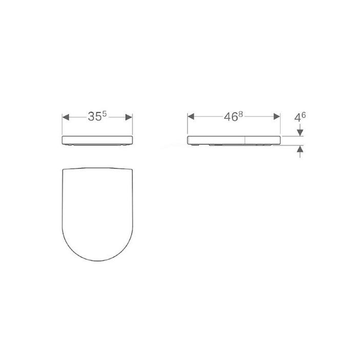 Geberit iCon Abattant softclose pour cuvette suspendue en duroplast, Blanc (500.670.01.1) 1