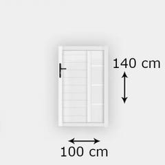 Portillon PVC standard ARLES blanc INSERT 1000x1400 mm - Poignée à gauche 2