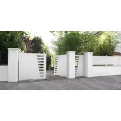 Portail battant PVC standard CAMBRAI blanc hauteur 1400mm Dimensions - 3000x1600 2
