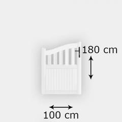 Portillon PVC standard HAMBOURG blanc GALBÉ 1000x1800 mm Sens d'ouverture - Poignée à droite 3