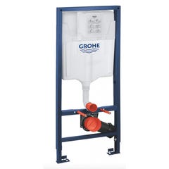 Grohe Pack WC Bâti-support Rapid SL + Vitra Normus WC suspendu sans bride + Abattant frein de chute + Plaque Chrome 2