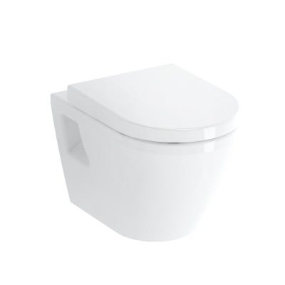 Geberit - Pack WC Bati Duofix + WC suspendu Vitra Normus + Abattant  softclose + Douchette bidet + Plaque blanche