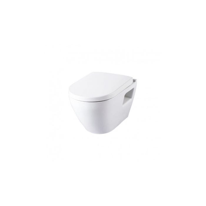 Grohe Pack WC Bâti-support + WC Serel Solido Compact + Abattant softclose + Set d'habillage (39186000-sabo) 2