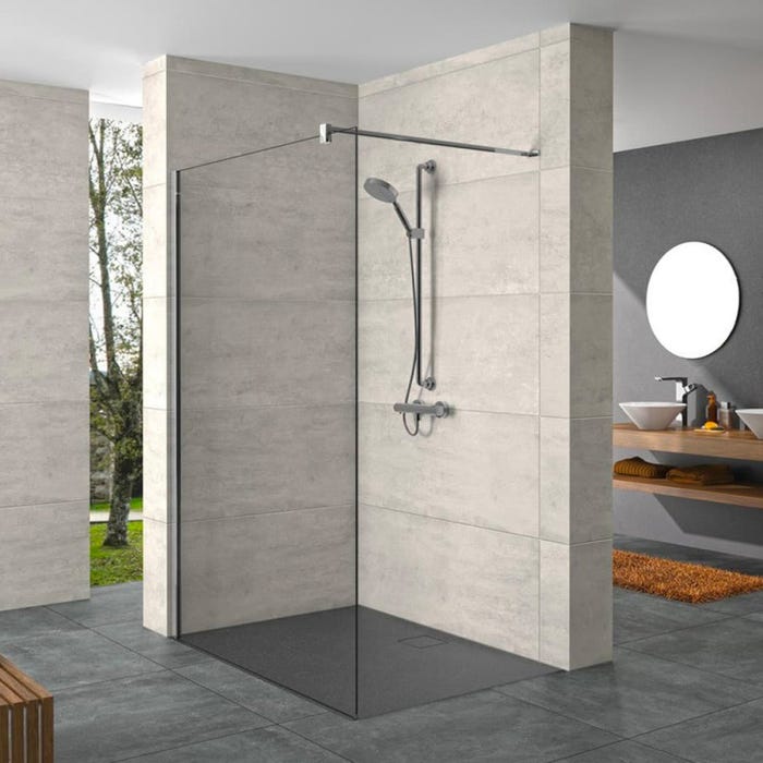 HÜPPE Design Pure, paroi de douche à l'italienne 140x200 cm, verre transparent, orientation gauche et droite (8P1111092322) 0