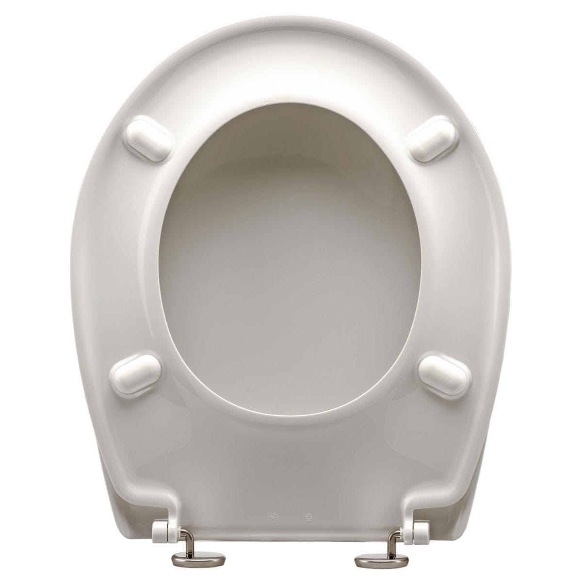 abattant wc - opio - charnière individuelle ajustable - thermoplastique - blanc - siamp 47105610 4