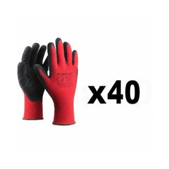 40 Paires de gants de protection manutention générale SMART GRIP rouge KAPRIOL 0