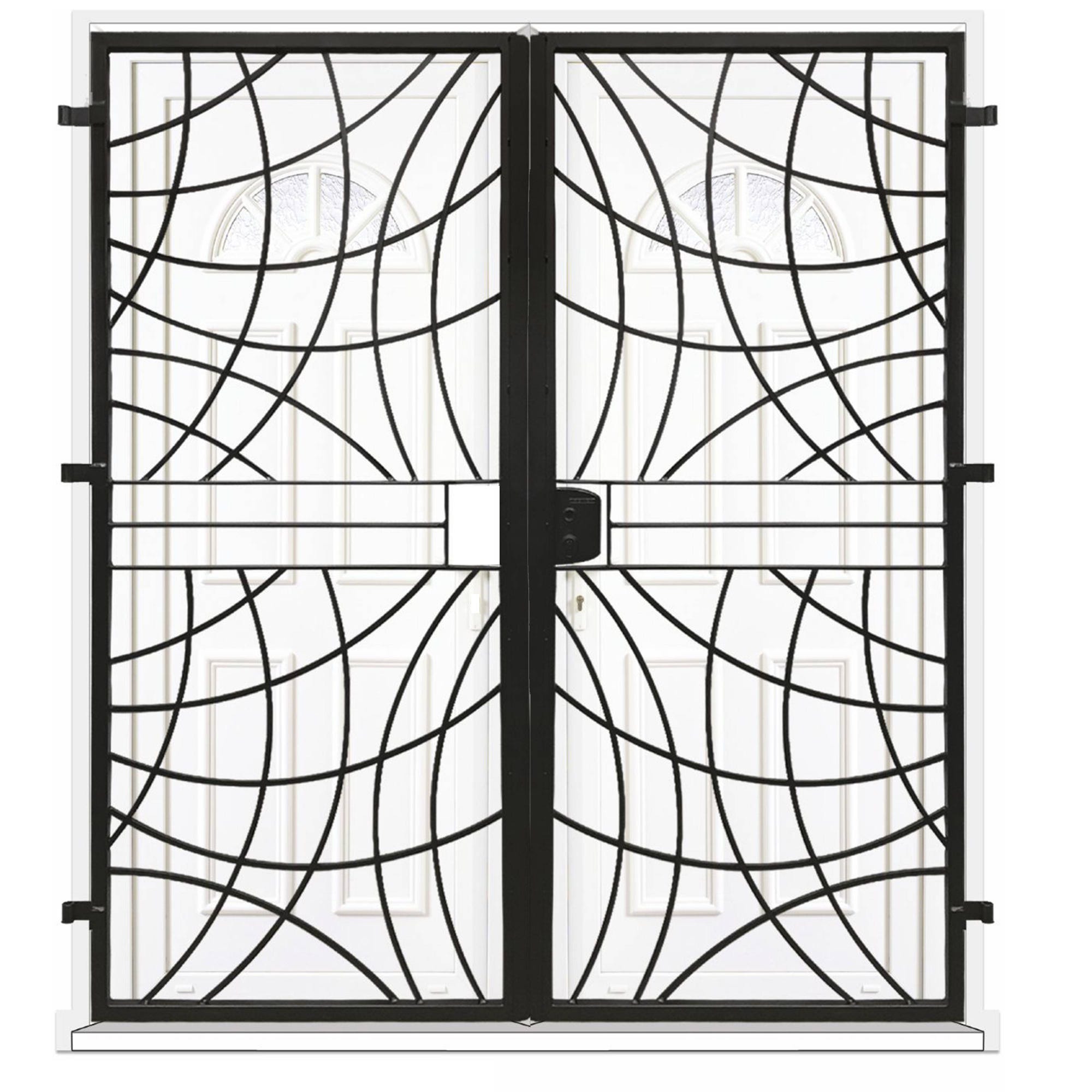 Grille porte Arcade -2 vantaux pour encadrure H=230 cm x L=130 cm (côte tableau) 0