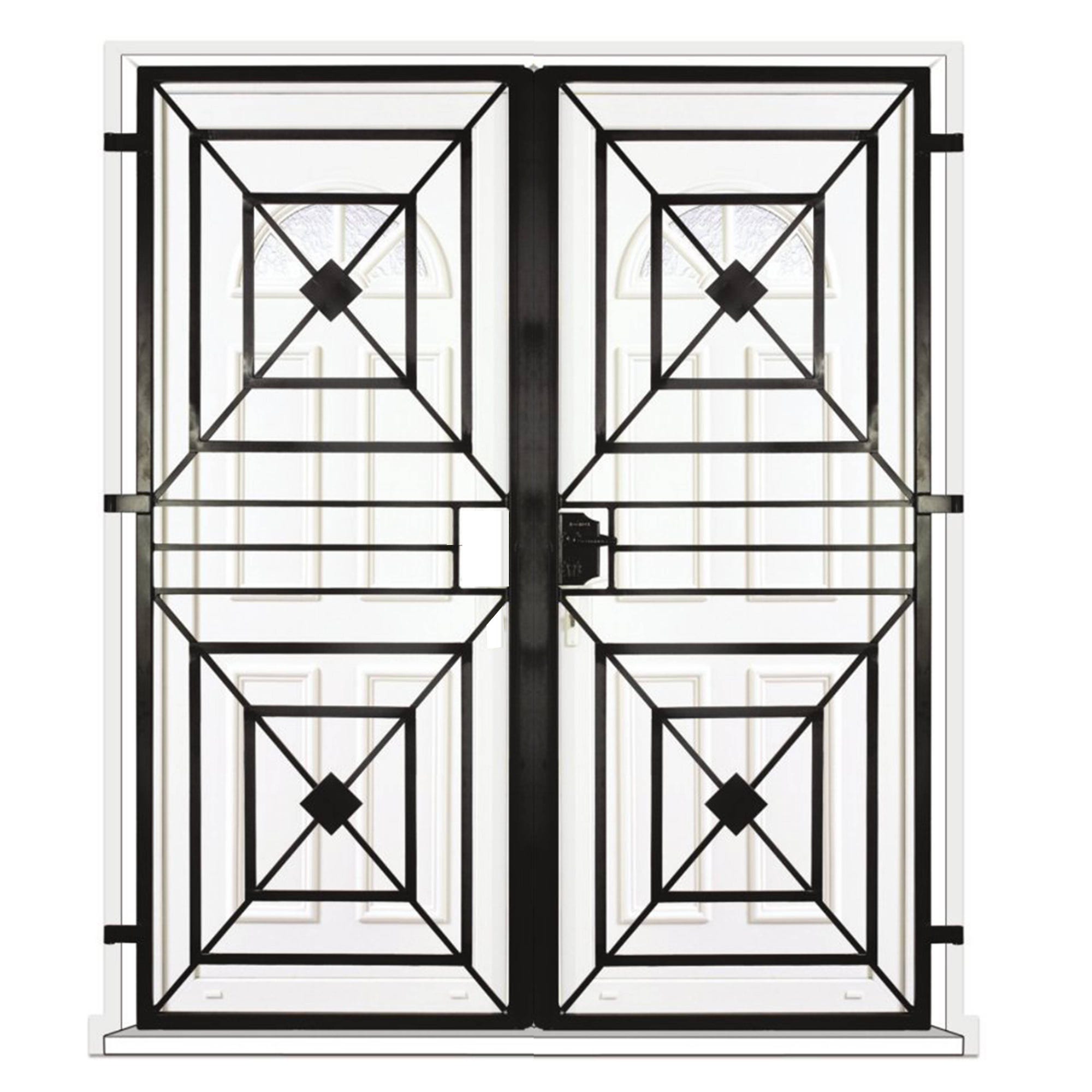 Grille porte Toulousaine -2 vantaux pour encadrure H=220 cm x L=130 cm (côte tableau) 0