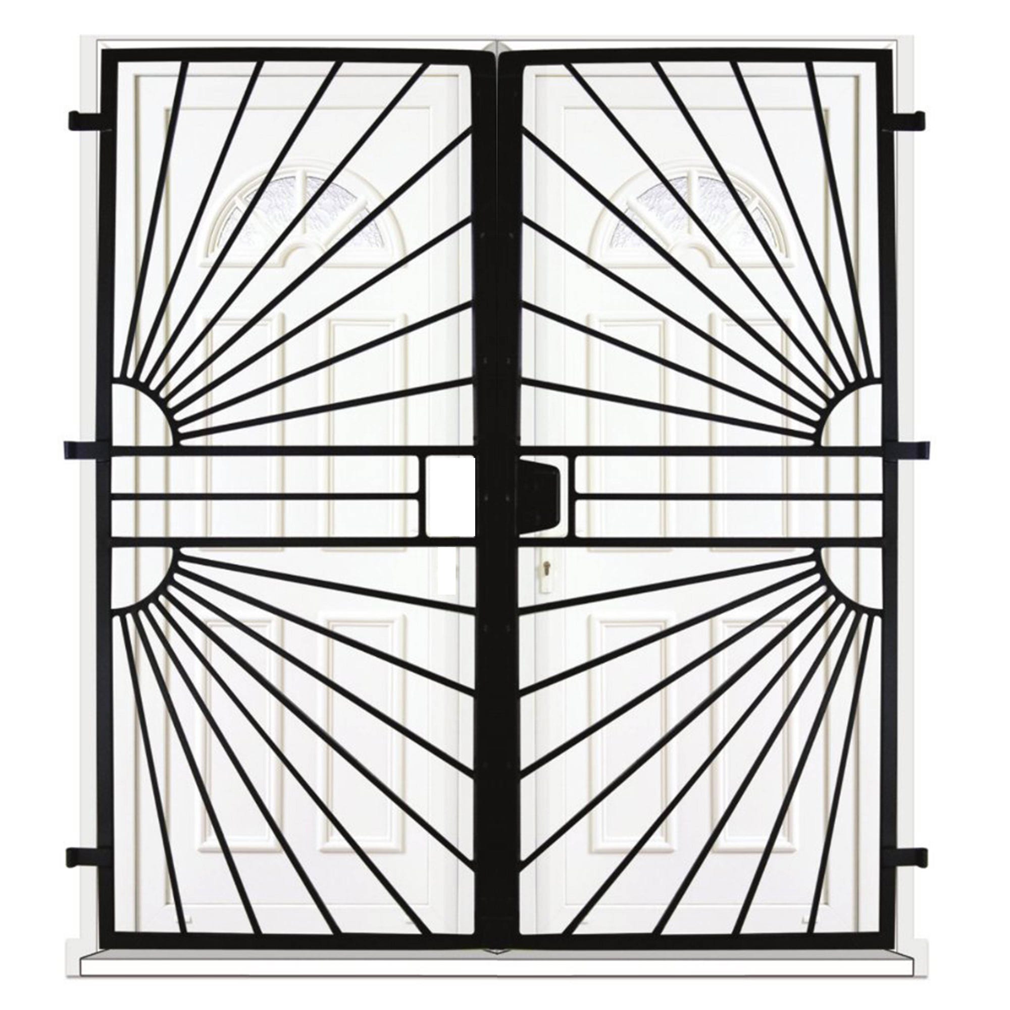 Grille porte Soleil -2 vantaux pour encadrure H=200 cm x L=160 cm (côte tableau) 2